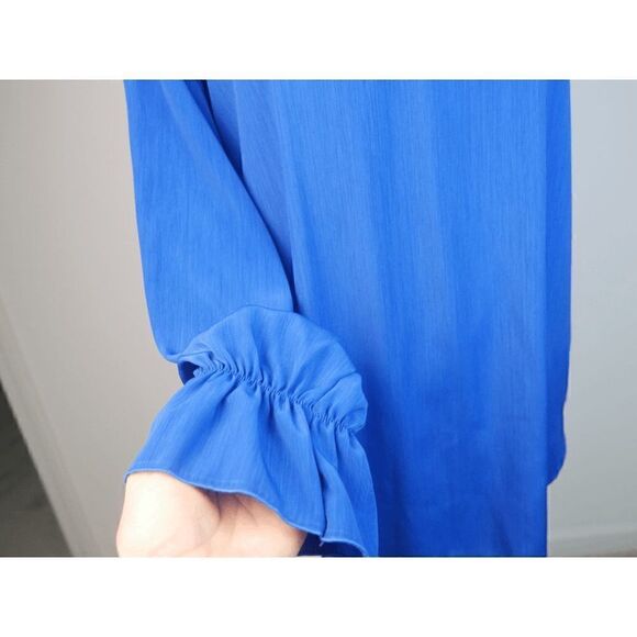 Vintage Peterpopovitch Long Sleeve Blouse Blue Size Medium - Picture 2 of 7